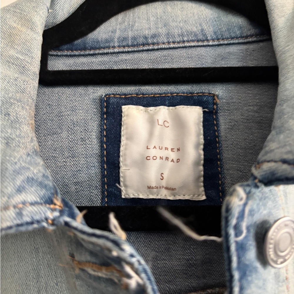 LC Lauren Conrad Light Blue Jean Jacket - Picture 5 of 6